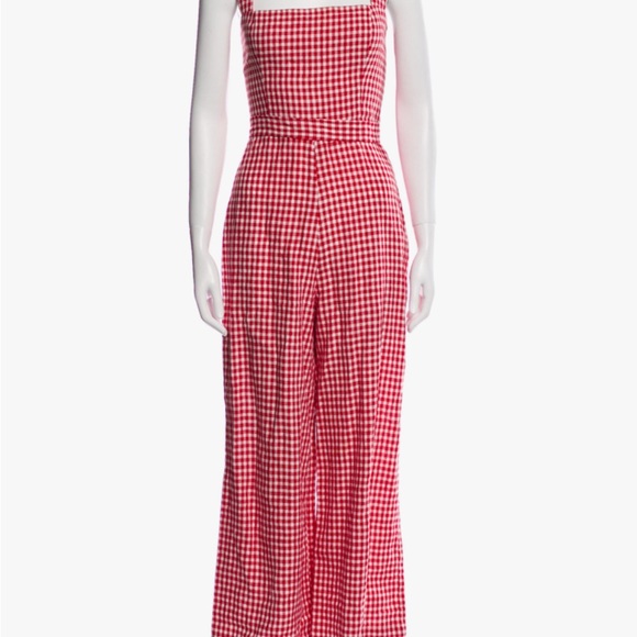 Reformation Red Birch Jumpsuit, May check, Square Neck - XS/US 2 - Picture 5 of 9